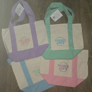 Trader Joe's Canvas Tote Bag Set - Multicolor